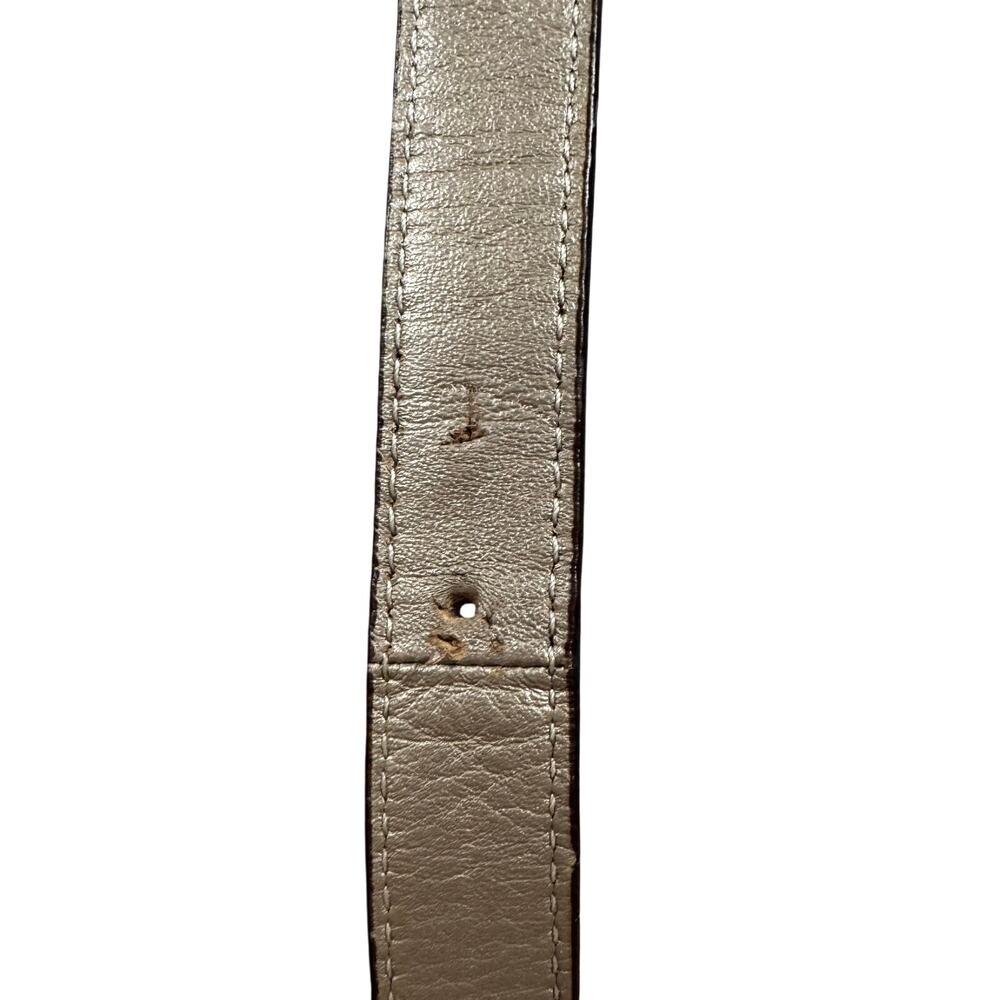 Coach Taylor Flap Leather Crossbody Bag Metallic Champagne - Picture 9 of 13